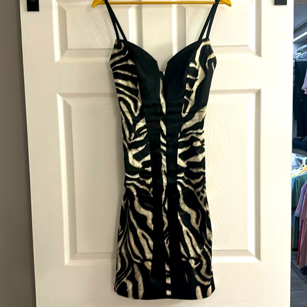 Dina Bar-El Zebra Print Dress (viscose, cotton, elastane) - S